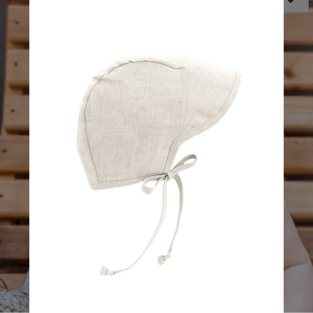 Briar Baby Brimmed Linen Bonnet